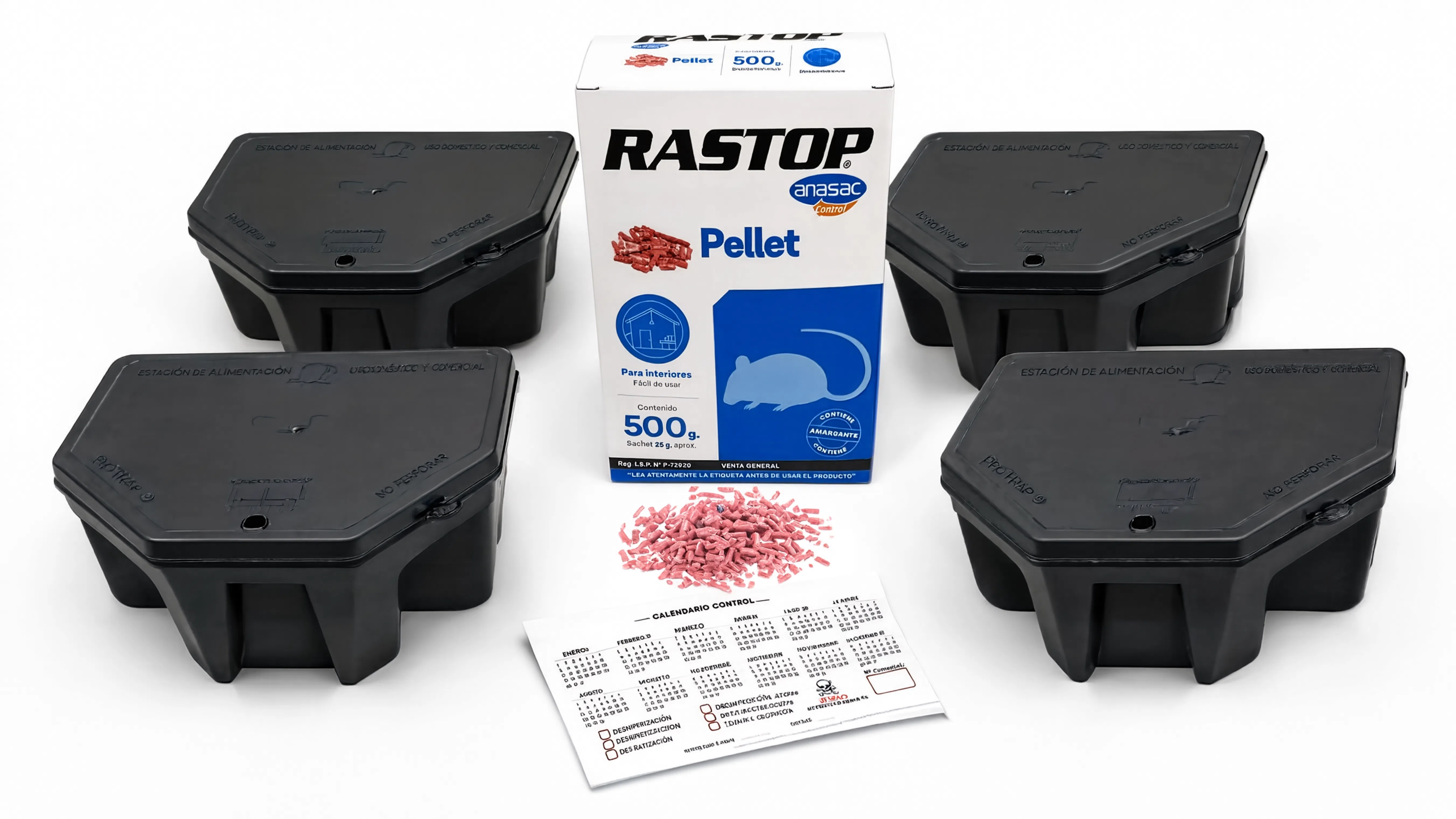 Ratox Pack Interiores: 4 Cajas Ratox Light con Stickers + 20 Sachets Veneno ...